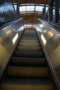 Escalator leading to the platform for trains at S-Bahnhofs Hackescher Markt in Berlin, Germany, Europe. Royalty Free Stock Photo