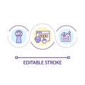Hacking attack loop concept icon Royalty Free Stock Photo