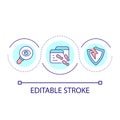 Hacking attempts loop concept icon Royalty Free Stock Photo