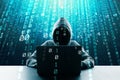 Hacking, computing and data concept
