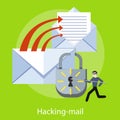 Hacking and e-mail spam Royalty Free Stock Photo