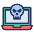 Hacking, laptop Isolated Vector icon which can easily modify or edit Royalty Free Stock Photo