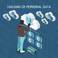 Hacking Personal Data Composition Royalty Free Stock Photo