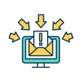Hacking RGB color icon Royalty Free Stock Photo