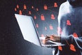 Hacking and theft concept Royalty Free Stock Photo