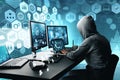 Hacking and thief concept Royalty Free Stock Photo