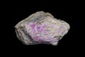 Hackmanite gemstone on matrix Royalty Free Stock Photo