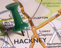 Hackney on a UK Map Royalty Free Stock Photo