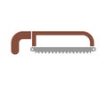 Hacksaw hand tool. Saw isolated. Vector illustration Royalty Free Stock Photo