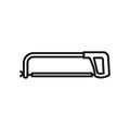 hacksaw icon Black line art vector Royalty Free Stock Photo