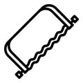 Hacksaw icon, outline style