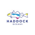 Haddock fish abstract logo design