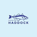 Haddock fish shape logo design