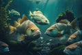 Haddock Fish Underwater Lush Nature by Generative AI