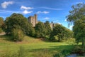 Haddon Hall and Trees Royalty Free Stock Photo