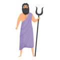 Hades icon cartoon vector. Greek athena