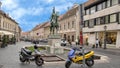 Hadik Andras bronze equestrian statue, Budapest, Hungary Royalty Free Stock Photo