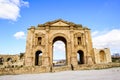 Hadrian gate at Jerash Roman site Royalty Free Stock Photo