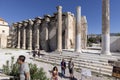 Hadrian Library, remains of Roman Emperor Hadrian building in antique times, Athens, Greece