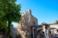 Hadrian`s Gate, Antalya landmark. Ancient construction of the Gate of