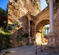 The Hadrian`s Gate in Antalya, Turkey Royalty Free Stock Photo