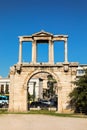 Hadrian`s gate, Athens historical center, Greece.