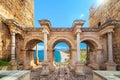 Hadrian`s Gate - entrance to Antalya, Turkey Royalty Free Stock Photo