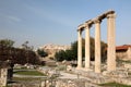 Hadrian`s library in ancient agora athens