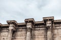 Hadrian`s Library wall marble columns close-up Royalty Free Stock Photo