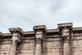 Hadrian`s Library wall marble columns close-up