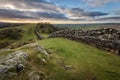 Hadrian`s Wall, Northumberland Royalty Free Stock Photo