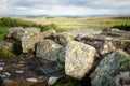 Hadrian`s Wall at Walltown Crags Royalty Free Stock Photo