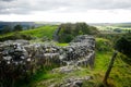 Hadrian`s Wall at Walltown Crags Royalty Free Stock Photo