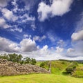 Hadrians Wall at Walltown Crags Royalty Free Stock Photo