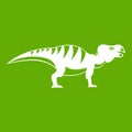 Hadrosaurid dinosaur icon green