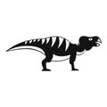 Hadrosaurid dinosaur icon, simple style