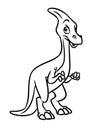 Hadrosaurs dinosaur Jurassic period coloring pages Royalty Free Stock Photo