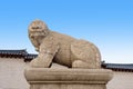 Haechi,Statue of a mythological lion-like animal at Gyeongbokgung Palace,Korea.