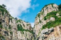 Haegeumgang Island cliff in Geoje, Korea Royalty Free Stock Photo
