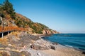 Haeoreum observatory trail and sea in Pohang, Korea Royalty Free Stock Photo