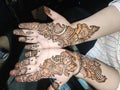 Haf Hand Mehandi Designs henna Royalty Free Stock Photo