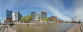 Hafencity and Elbphilharmonie in Hamburg - Panorama Royalty Free Stock Photo