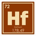 Hafnium chemical element Royalty Free Stock Photo