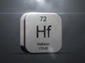 Hafnium element from the periodic table Royalty Free Stock Photo