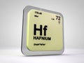 Hafnium- Hf - chemical element periodic table Royalty Free Stock Photo
