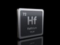 Hafnium Hf, element symbol from periodic table series