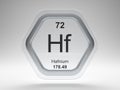 Hafnium symbol hexagon frame