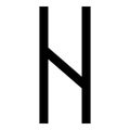Hagalaz rune Hagall hail havos icon black color vector illustration flat style image