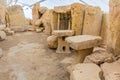 Hagar Qim, ancient Megalithic Temple of Malta, unesco world heritage site Malta Royalty Free Stock Photo