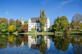 Hagenau castle with pond, Upper Austria Royalty Free Stock Photo